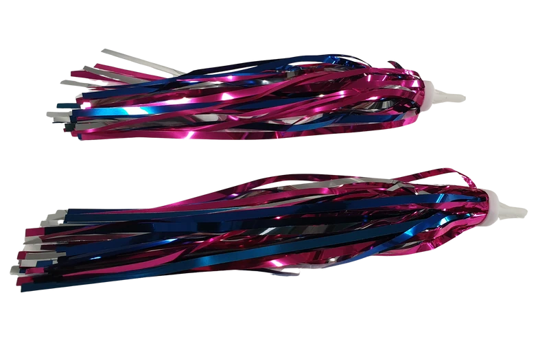 Lenkerstreamer "Unicorn", ca. 230 mm, pink/silber/blau, Paar