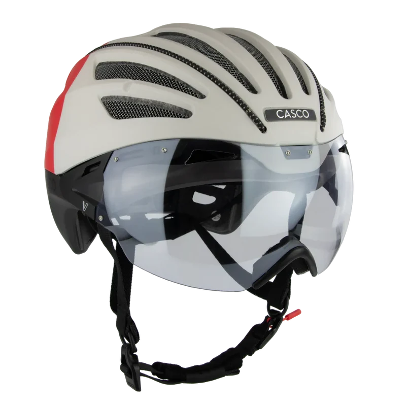 Casco Speedairo Nitro Silk Gray Cream Red