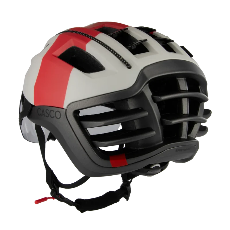 Casco Speedairo Nitro Silk Gray Cream Red