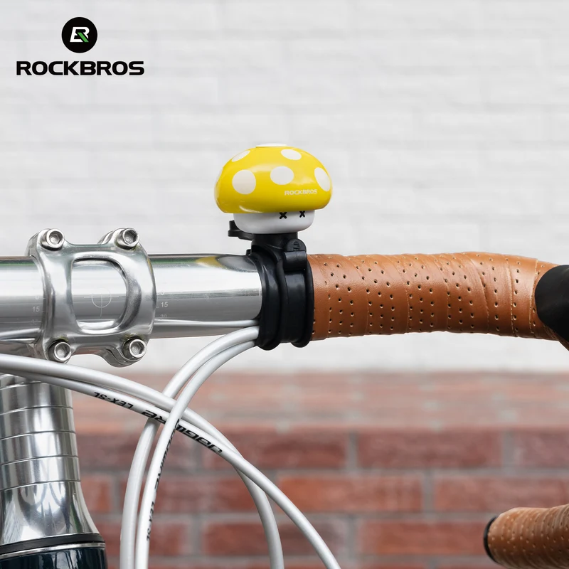 Rockbros Fahrradklingel Pilzform, Vintage & Cartoon für Rennrad, MTB, Klapprad & Kinderfahrrad