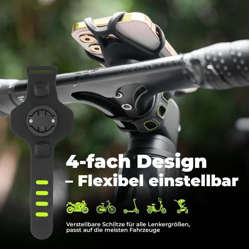 Fahrrad Handyhalterung aus Silikon für 4–7 Zoll Smartphones