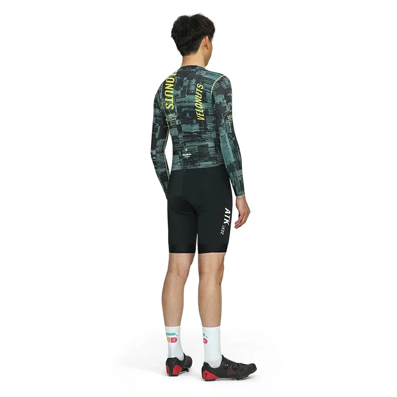 Velonuts Ultra Short Herren Radtrikot Langarm Grün