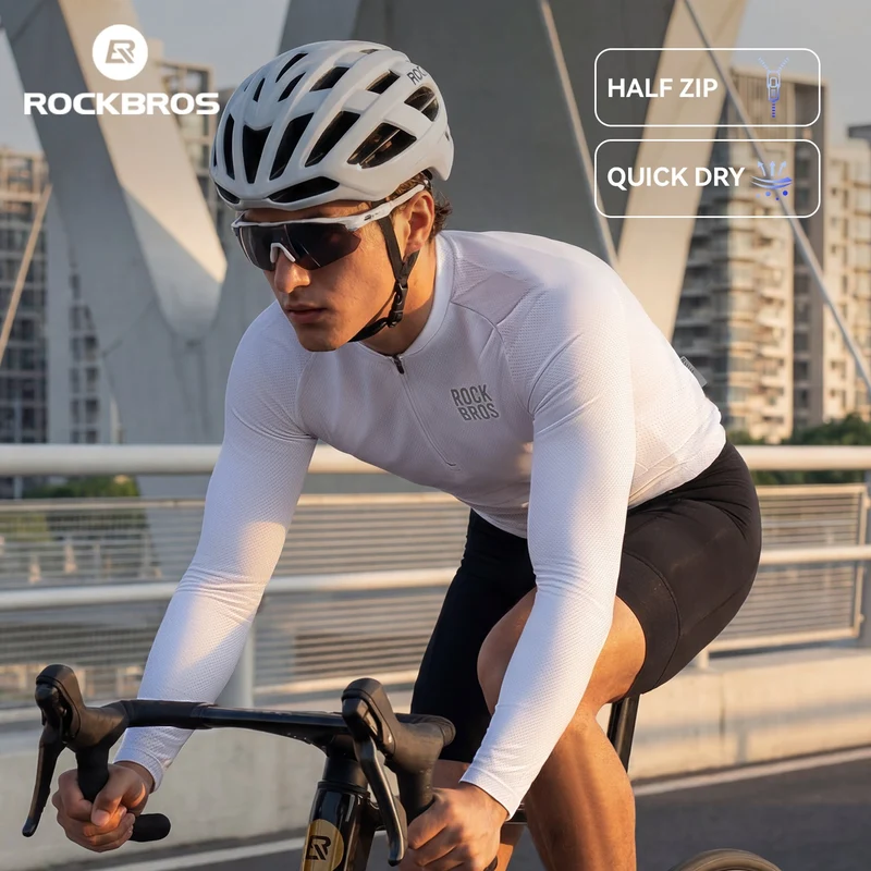 Fahrradtrikot Langarm mit kurzem Frontreißverschluss - Modell YDCX011
