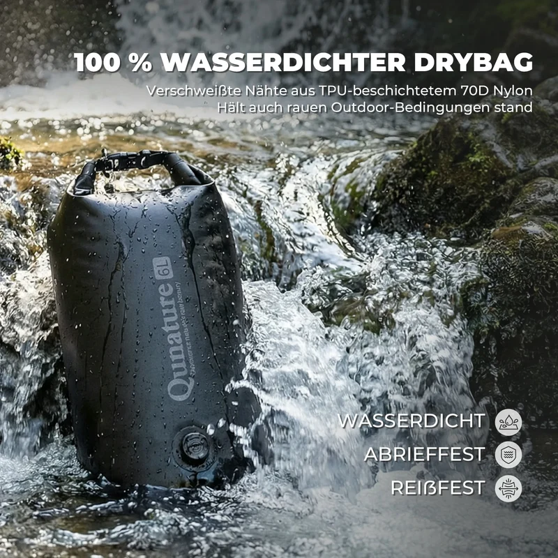 Qunature Bikepacking Fahrradtasche 6L Schnellwechsel Wasserdichte Gabeltasche