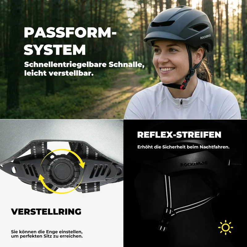 Fahrradhelm mit Belüftungssystem Für Kopfumfang 57-62 cm
