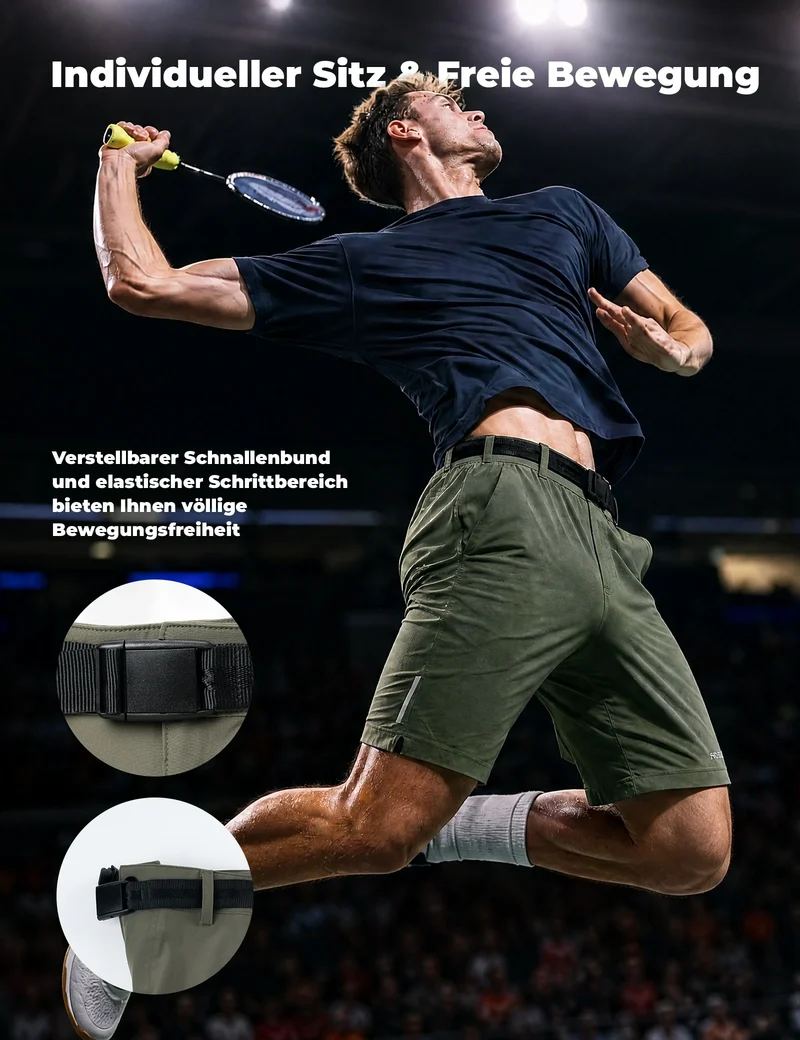 Herren Sommer Shorts Army Grün