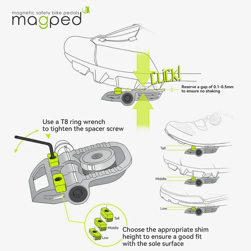 MAGPED Road 2 Magnetic Safety Bike Pedals