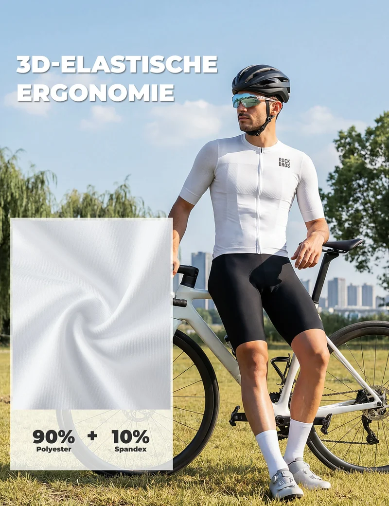 Herren Kurzarm Fahrradtrikot – 3D-Ergonomisches Design