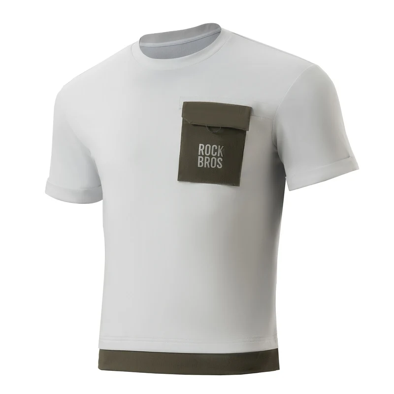 Mountainbike Radtrikot Kurzarm Herren mit Magnet Brusttasche