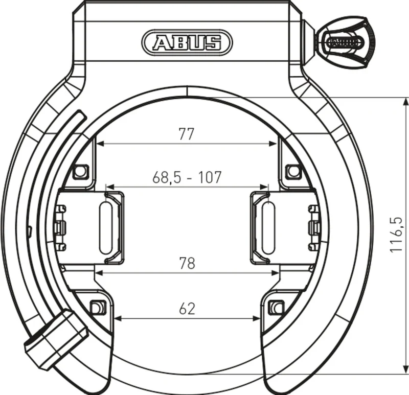 Abus Ringlås Granit XPlus™ 6950M NR BK AM. Forsikringsgodkendt