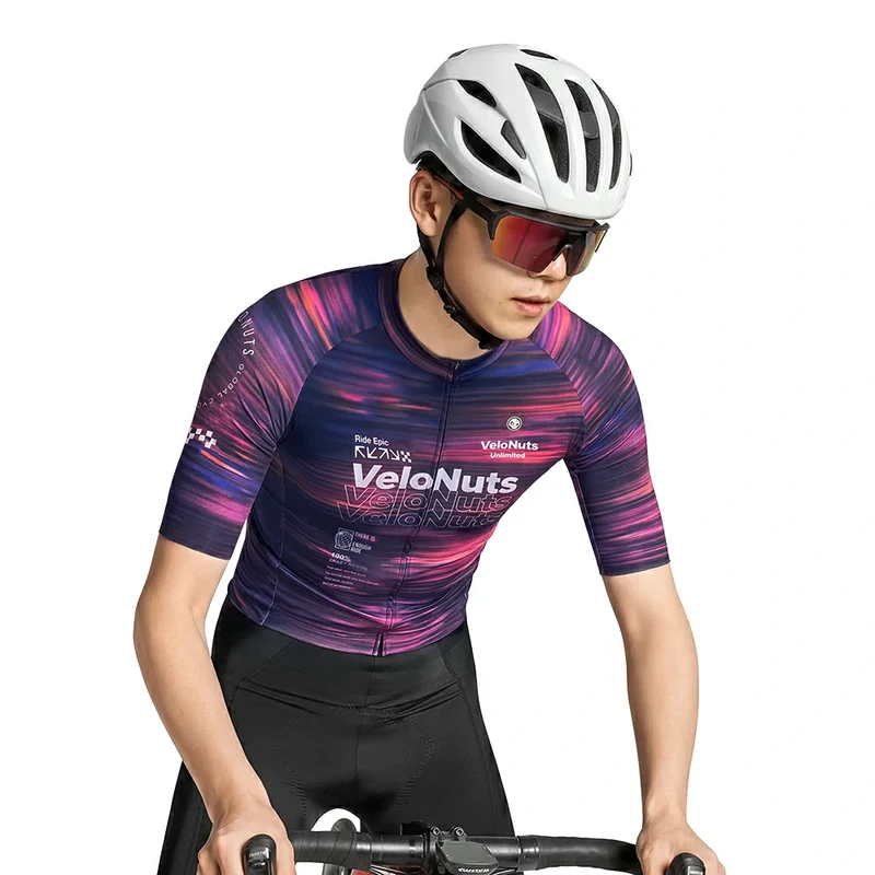 Velonuts Extra Short Herren Radtrikot Kurzarm Lila