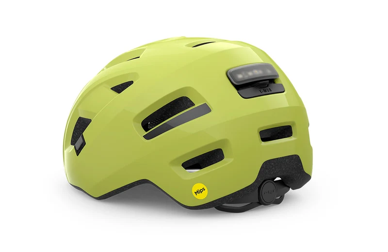 Met E-Mob Mips Lime Glossy