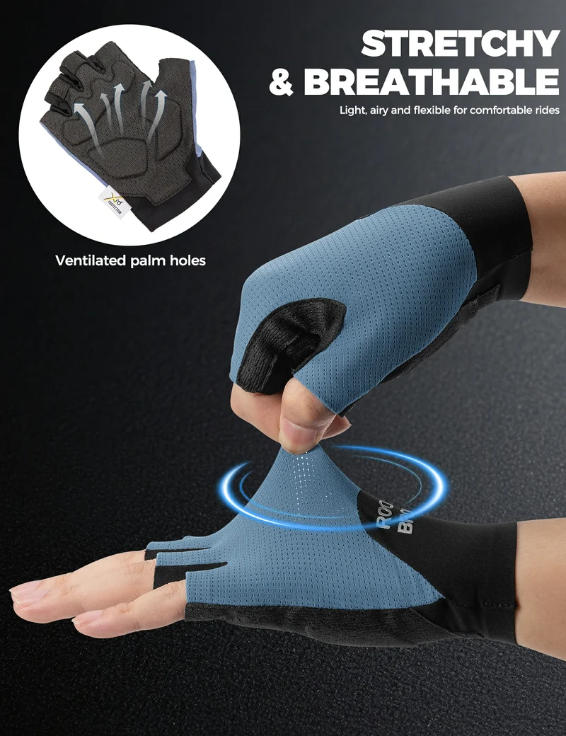 Halbfinger Fahrradhandschuhe mit PORON XRD Polster