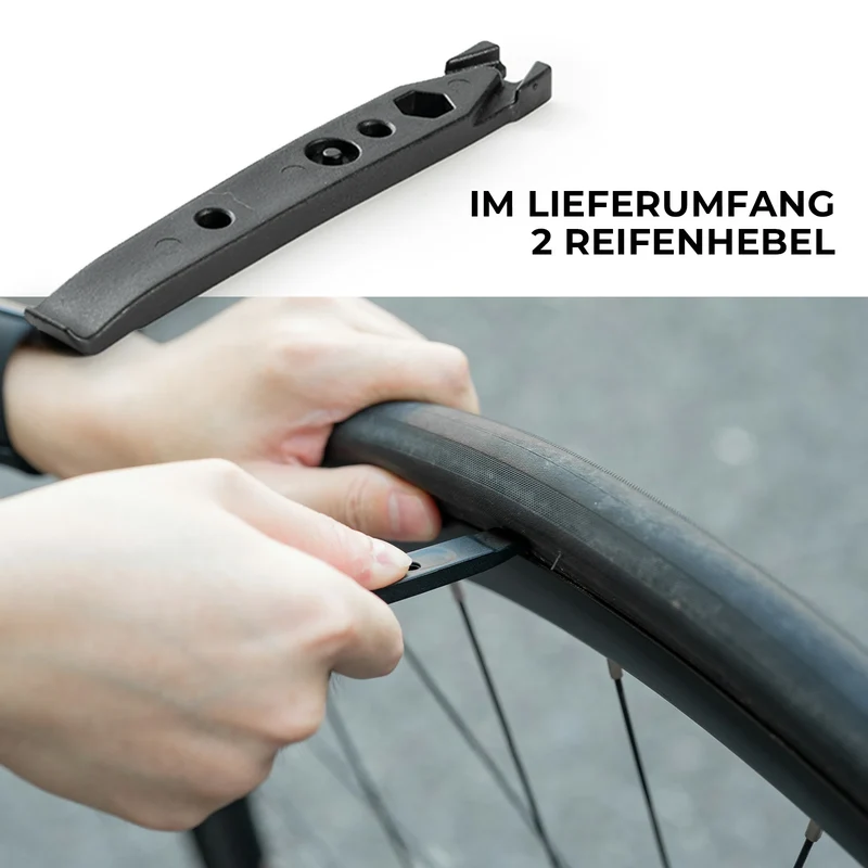 10-in-1 Fahrrad-Multitool mit Ratsche und Reifenhebern