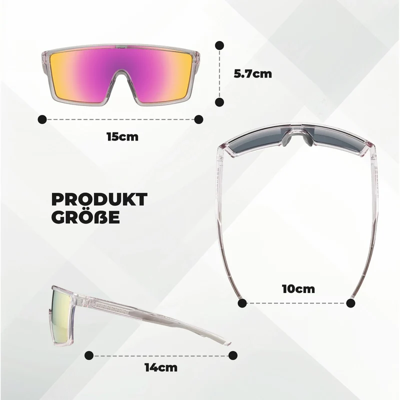 Polarisiert Fahrradbrille, UV400 mit TR90 Rahmen