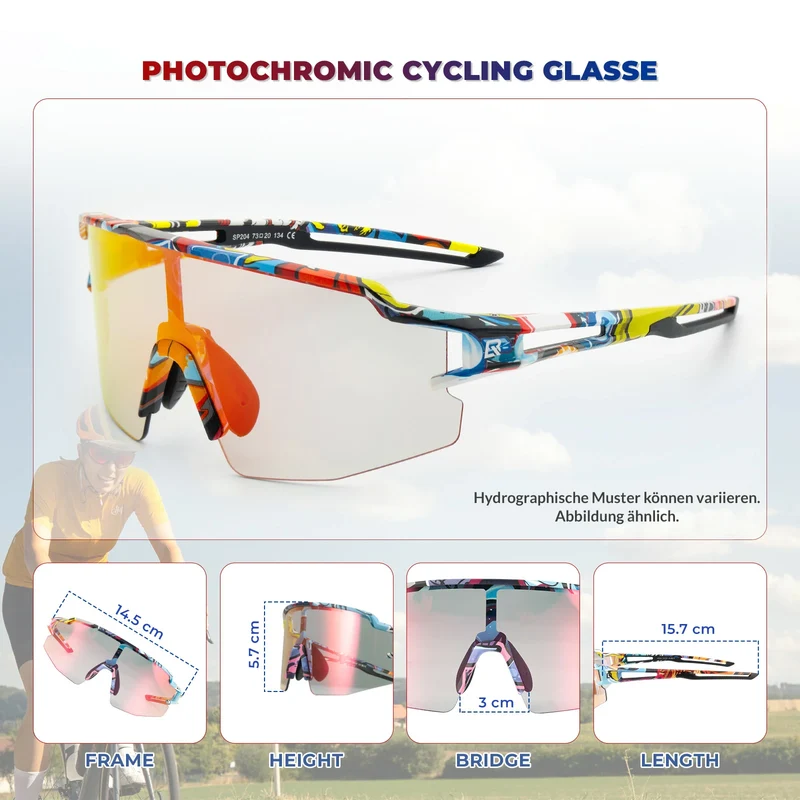 Fahrradbrille UV 400 Photochromatisch