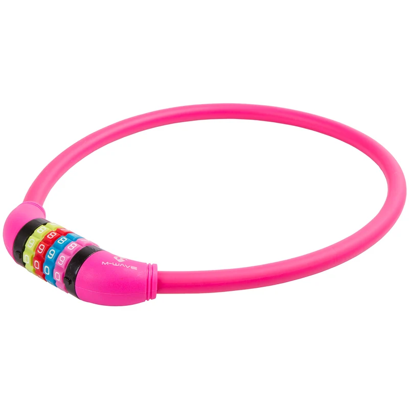 Kabelschloss mit Zahlencode, pink