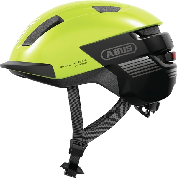 Abus Purl-Y Ace Signal Yellow E-Bike Helm LED