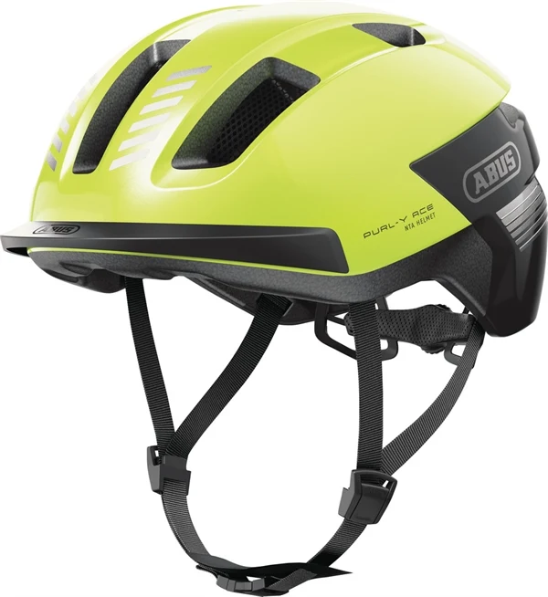 Abus Purl-Y Ace Signal Yellow E-Bike Helm LED