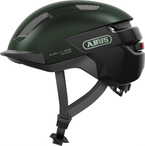 Abus Purl-Y Ace Moss Green E-Bike Helm LED