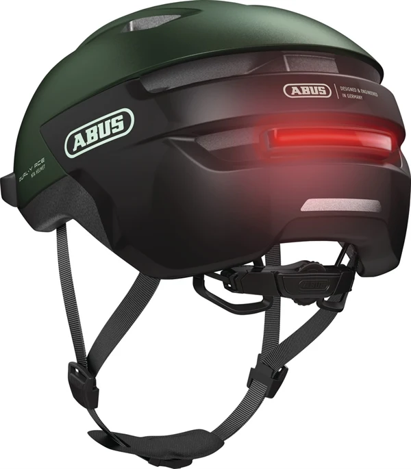 Abus Purl-Y Ace Moss Green E-Bike Helm LED