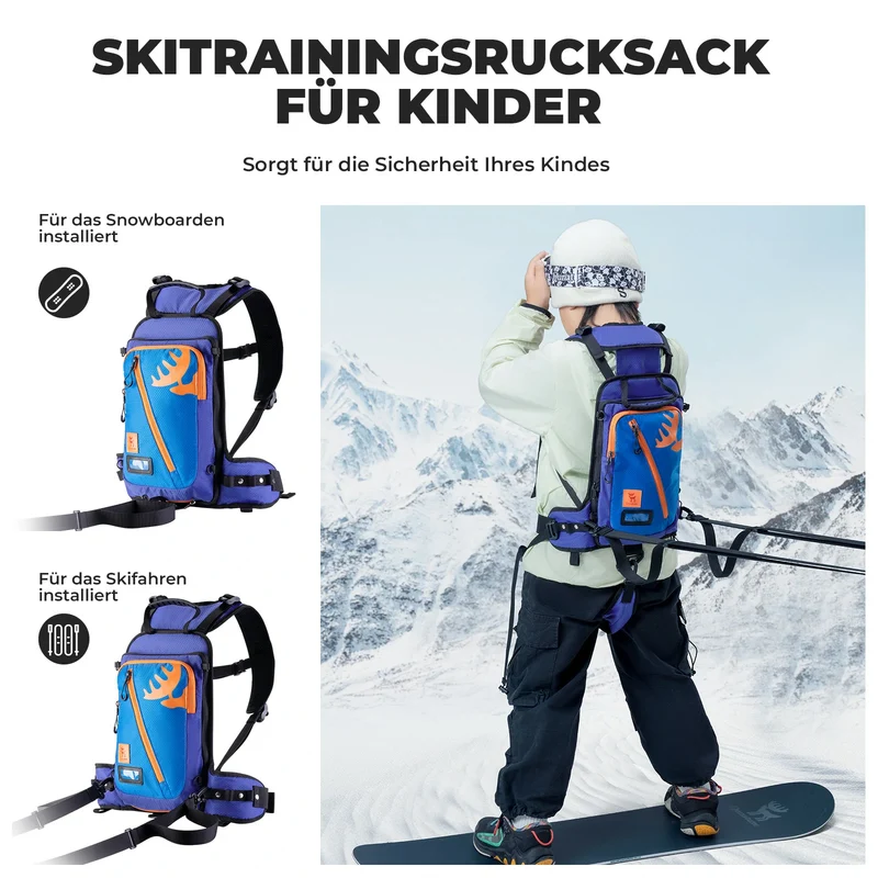 Qunature Ski-Trainingsrucksack Ski Snowboardgeschirr