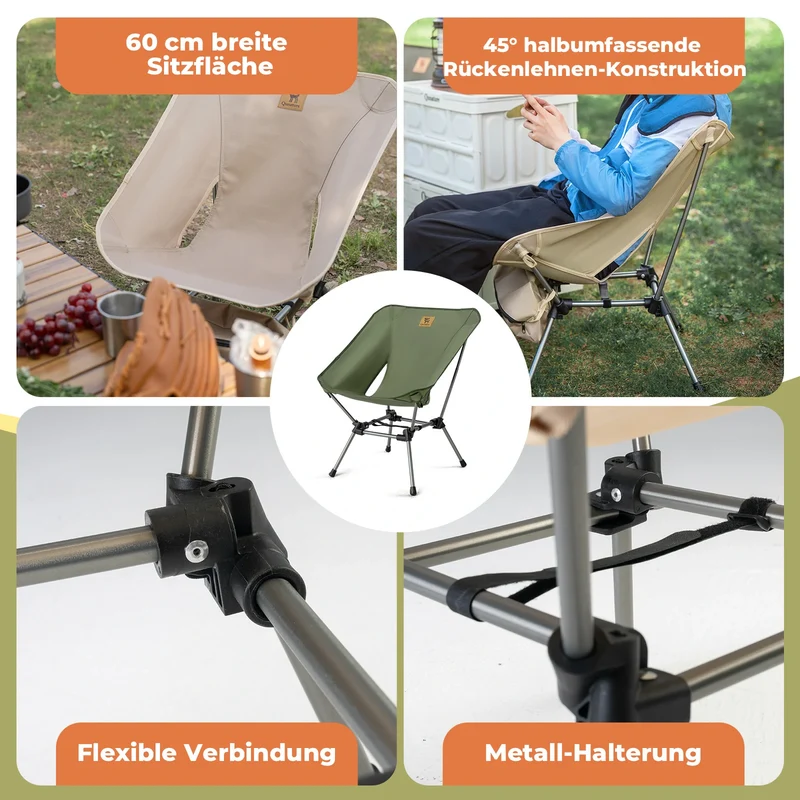 Qunature Faltbarer Campingstuhl