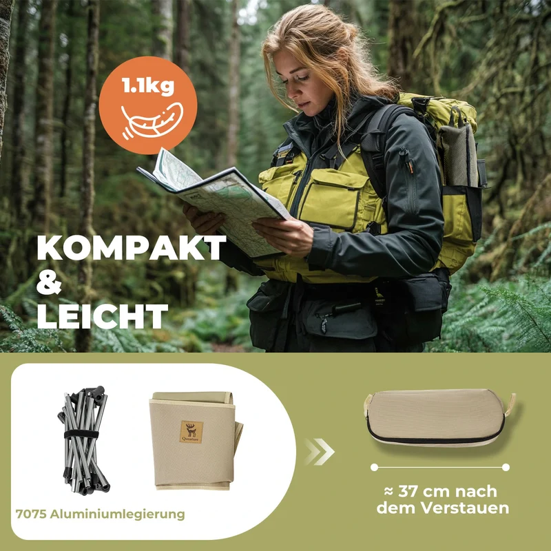Qunature Faltbarer Campingstuhl