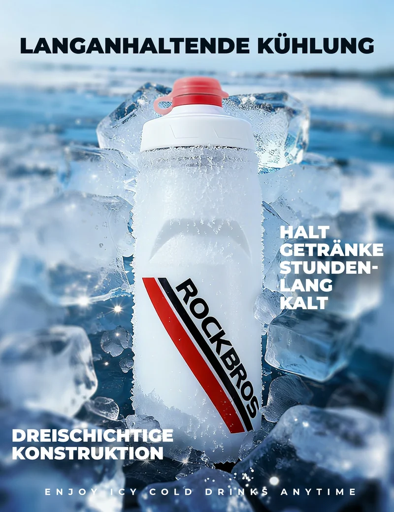 Trinkflasche Fahrrad 620 ml 5 H Kühlenhalten