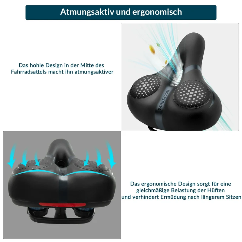 Fahrradsattel mit Memory-Foam, Bequem & Druckentlastend