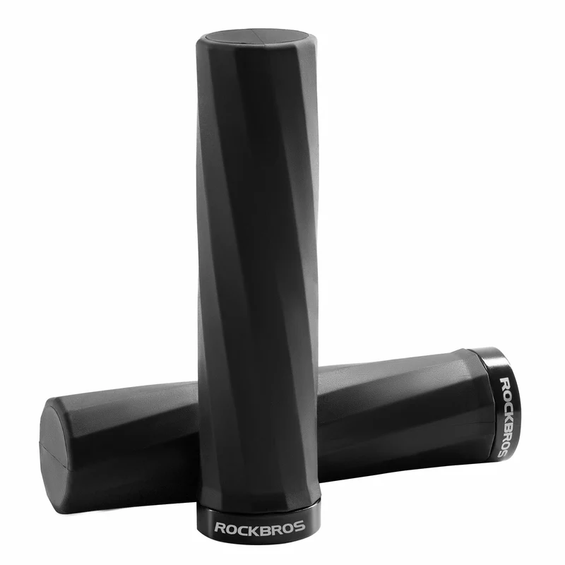 Fahrradgriff 22mm, Fahrrad Griffe mit Einzelnen Aluminium Lock, Anti-Rutsch TPE Gummi Lenkergriffe