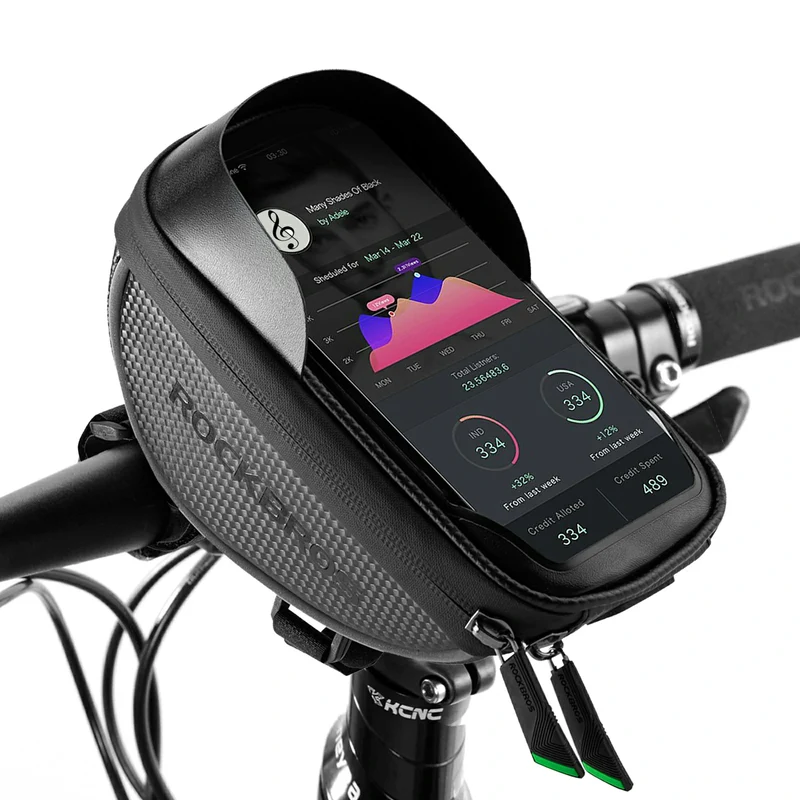 Fahrrad Lenkertasche Fahrradtasche Lenker wasserdichte Handyhalterung für Smartphone bis zu 6.5 Zoll Empfindlicher Touchscreen