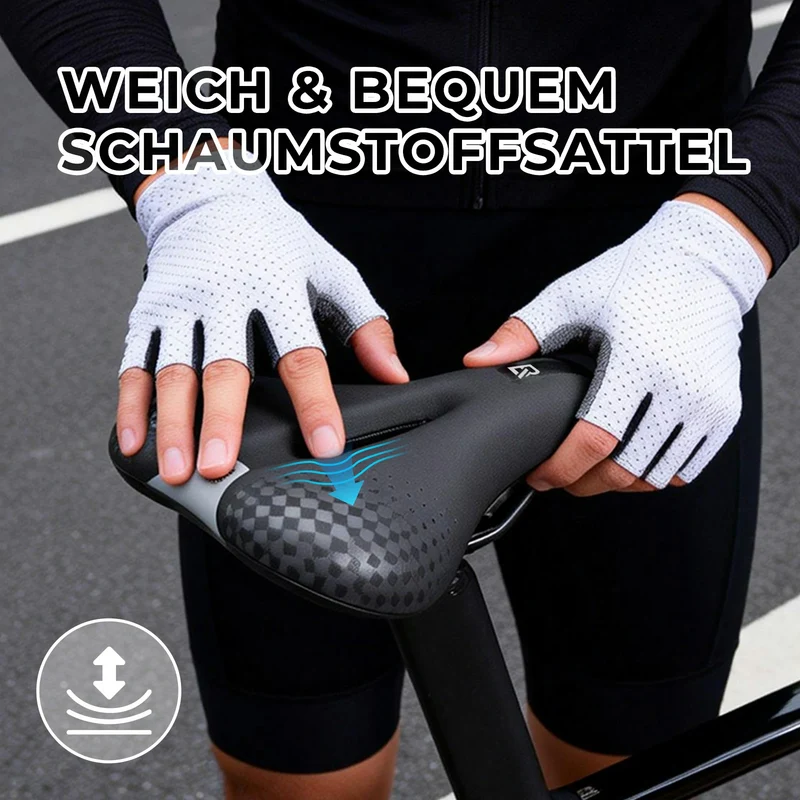 Bequemer Fahrradsattel, Ergonomisch Fahrrad Sattel Mit Druckentlastung & Belüftung, Hochdichter Schaumstoff, Doppelte Federung