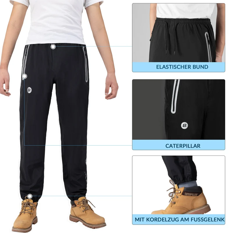 Wasserabweisende Herren-Regenhose für Fahrrad & Outdoor