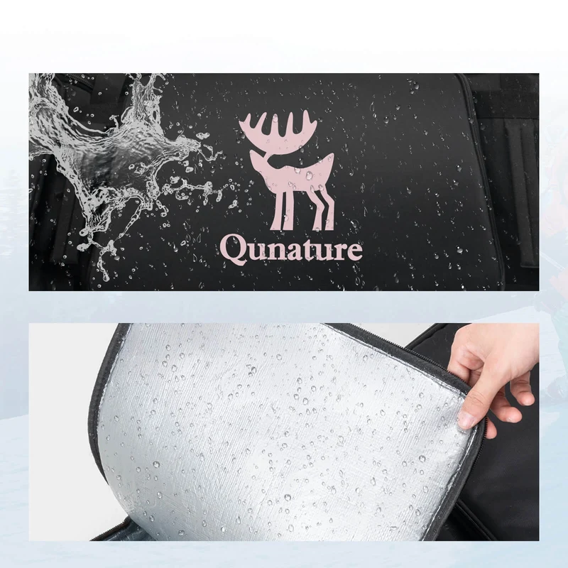 Qunature Ski- und Snowboardtasche mit Rollen für 140–162 cm Länge