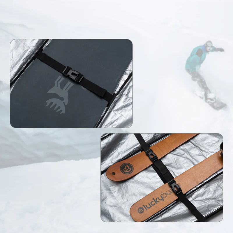 Qunature Ski- und Snowboardtasche mit Rollen für 140–162 cm Länge
