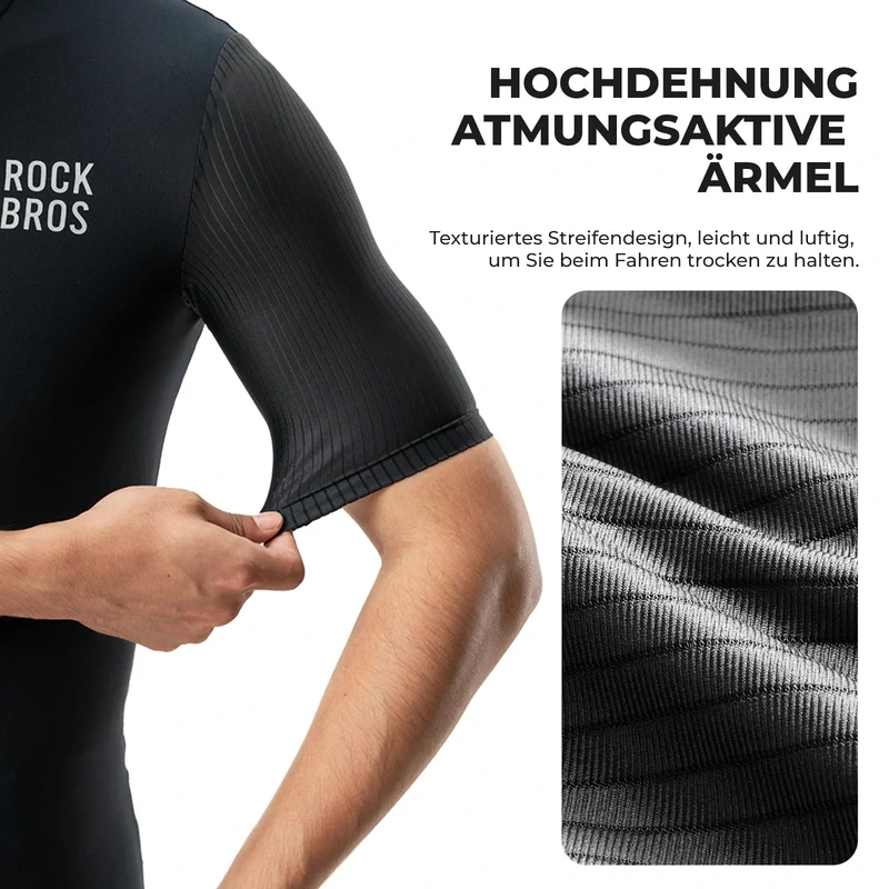 Herren Fahrradtrikot Kurzarm – Atmungsaktiv, Reflektierend