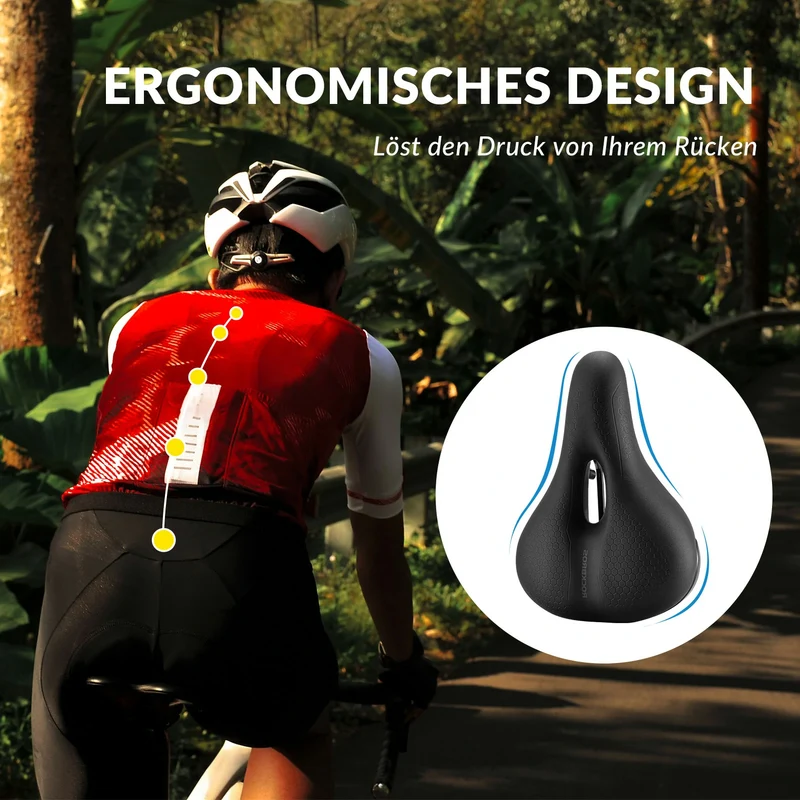 Fahrradsattel Fahrradsitz 5cm Memory Foam Atmungsaktiv Wasserdicht 3 Type