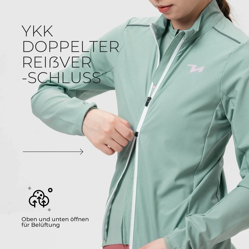 TVI Fahrradjacke Damen Atmungsaktiv Leicht, Windbreaker Frauen Radjacke
