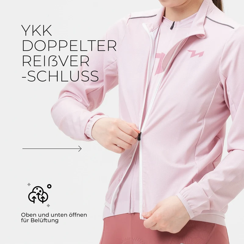 TVI Fahrradjacke Damen Atmungsaktiv Leicht, Windbreaker Frauen Radjacke
