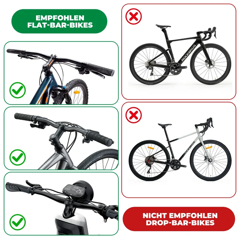 Fahrradspiegel Rückspiegel – Weitwinkel, Blendfrei, Rückblicksicher
