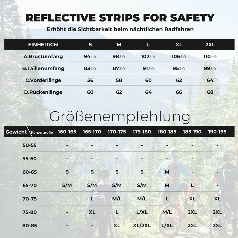 Radtrikot Kurzarm Herren, Atmungsaktives schnelltrocknendes Rennrad Trikot