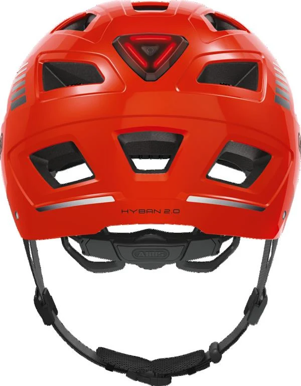Abus Hyban 2.0 Signal Orange mit LED-Rücklicht