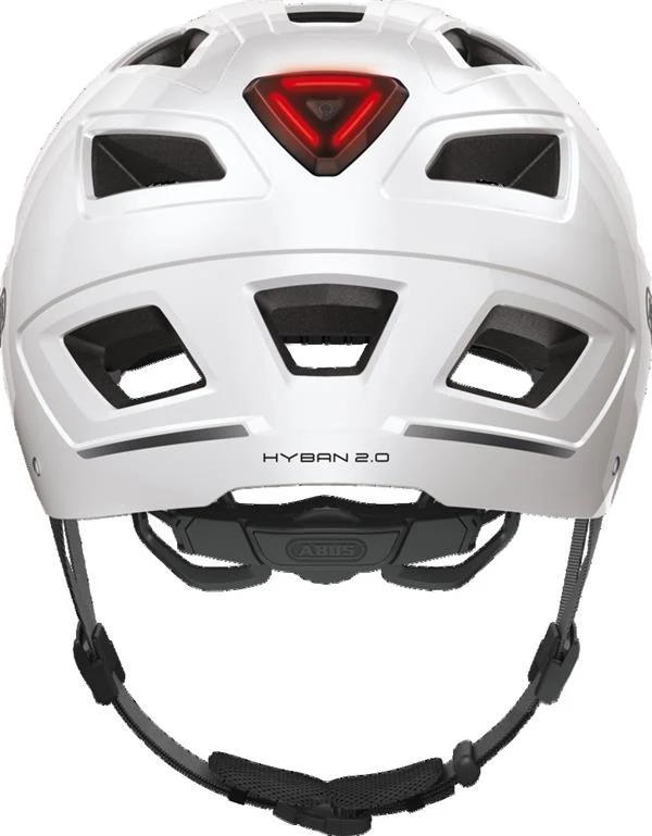 Abus Hyban 2.0 Polar White mit LED-Rücklicht