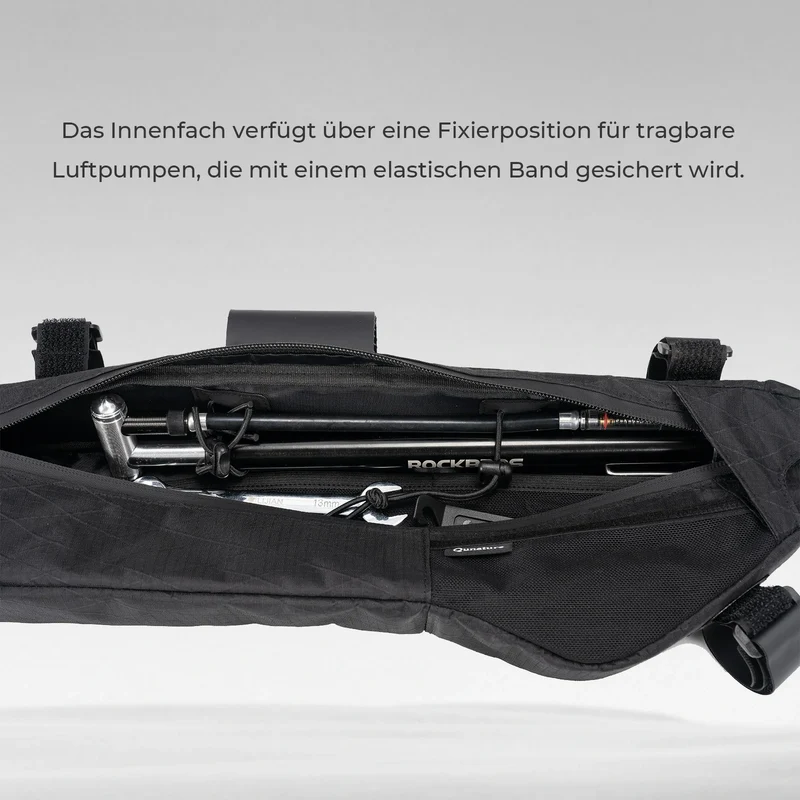 Qunature Fahrrad Rahmentasche Fahrradtasche wasserdichte mit Außentasche und Trinksystemöffnung