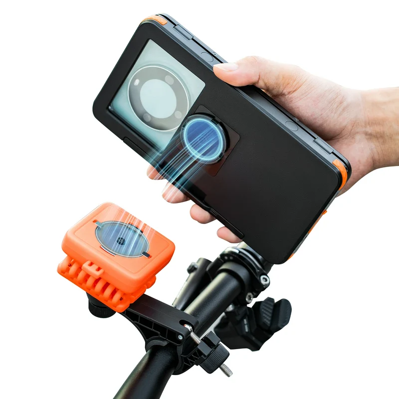 Fahrrad Handyhalterung Magnetische, 4,7–6,9 Zoll Smartphones, Lenkerhalterung 22,2–31,8 mm