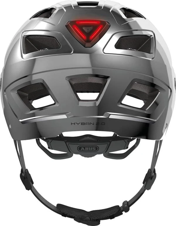 Abus Hyban 2.0 Chrome Silver mit LED-Rücklicht