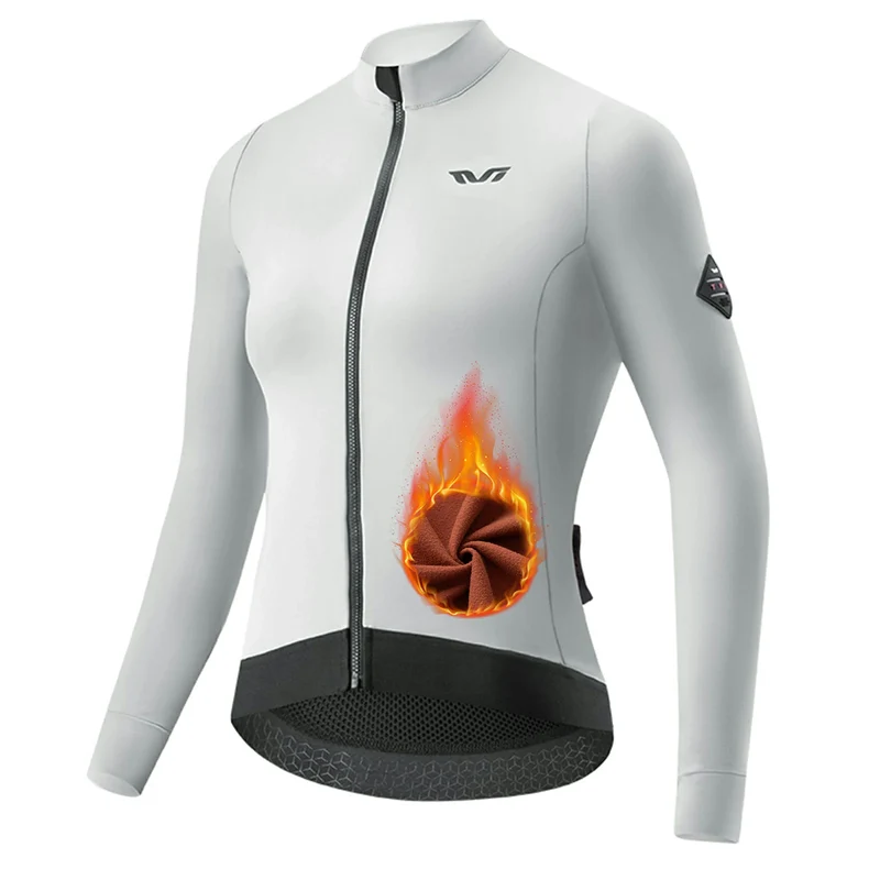 TVI Radtrikot Damen-Radsporttrikot Langarm Warm