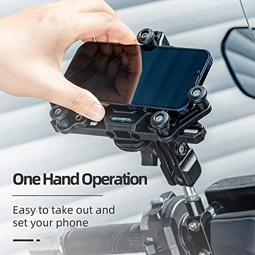 Handyhalterung Motorrad Universal Handyhalter Fahrrad mit Stoßdämpfer für 4.9-7.3 Zoll Smartphone