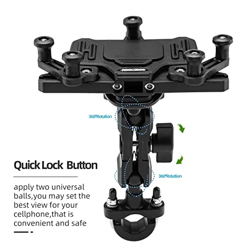 Handyhalterung Motorrad Universal Handyhalter Fahrrad für 4.9-7.3 Zoll Smartphone